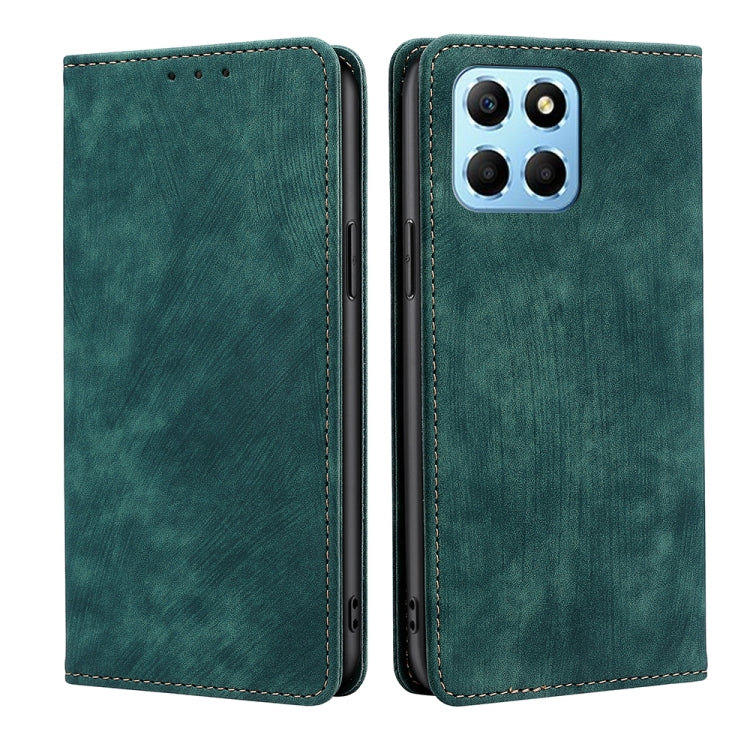 Custodia per telefono in pelle magnetica con spazzola antifurto RFID, For Motorola Moto E22/E22i, For Samsung Galaxy A04, For Nokia G60 5G, For Honor X8 5G/X6
