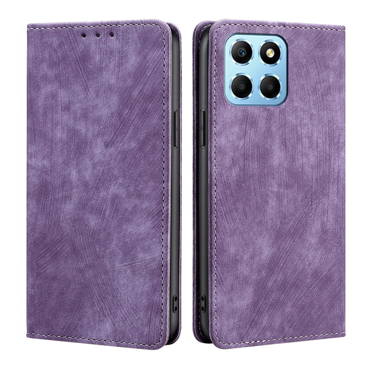 Custodia per telefono in pelle magnetica con spazzola antifurto RFID, For Motorola Moto E22/E22i, For Samsung Galaxy A04, For Nokia G60 5G, For Honor X8 5G/X6