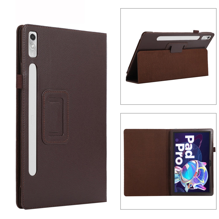 Custodia per tablet in pelle con texture Litchi con supporto, For Lenovo Tab P11 Pro Gen 2, For Xiaomi Pad 5 Pro 12.4