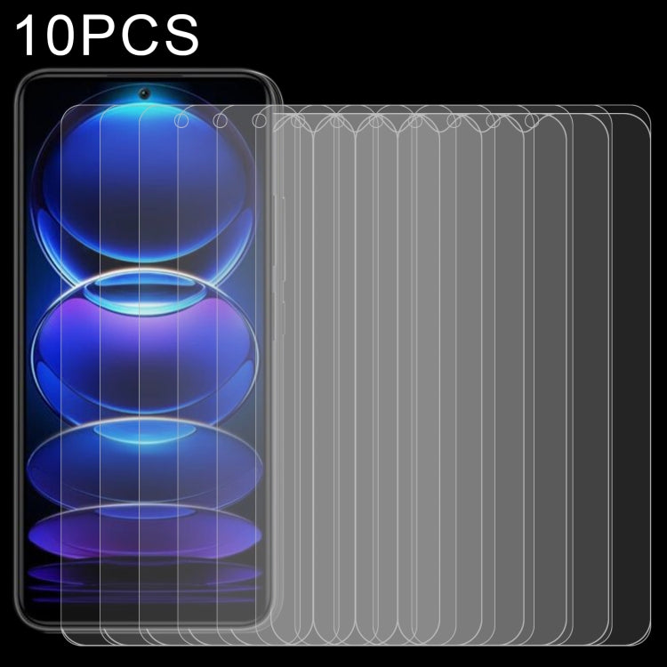 Pellicola in vetro temperato 10 pezzi 0,26 mm 9H 2,5D, For Xiaomi Redmi Note 12 China / Note 12 Global (10 PCS), For Xiaomi Redmi Note 12 Pro / 12 Pro+ / 12 Explorer / Note 12 Pro Speed (10 PCS)