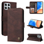 Custodia per telefono in pelle con bottone in metallo con albero della vita Skin Feel, For Huawei nova Y70 / Y70 Plus / Enjoy 50, For Huawei nova Y90 / Enjoy 50 Pro, For Honor X8 5G / X6, For OPPO A17