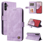 Custodia per telefono in pelle con bottone in metallo con albero della vita Skin Feel, For Samsung Galaxy A14 5G