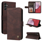Custodia per telefono in pelle con bottone in metallo con albero della vita Skin Feel, For Samsung Galaxy A14 5G