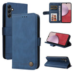 Custodia per telefono in pelle con bottone in metallo con albero della vita Skin Feel, For Samsung Galaxy A14 5G
