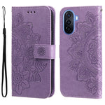 Custodia per telefono in pelle goffrata con fiori a 7 petali, For Huawei nova Y70 / Y70 Plus / Enjoy 50, For Huawei nova Y90 / Enjoy 50 Pro, For Honor X8 5G / X6, For OPPO A17