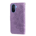 Custodia per telefono in pelle goffrata con fiori a 7 petali, For Huawei nova Y70 / Y70 Plus / Enjoy 50, For Huawei nova Y90 / Enjoy 50 Pro, For Honor X8 5G / X6, For OPPO A17