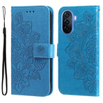 Custodia per telefono in pelle goffrata con fiori a 7 petali, For Huawei nova Y70 / Y70 Plus / Enjoy 50, For Huawei nova Y90 / Enjoy 50 Pro, For Honor X8 5G / X6, For OPPO A17
