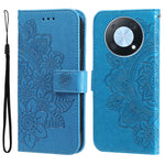 Custodia per telefono in pelle goffrata con fiori a 7 petali, For Huawei nova Y70 / Y70 Plus / Enjoy 50, For Huawei nova Y90 / Enjoy 50 Pro, For Honor X8 5G / X6, For OPPO A17