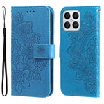 Custodia per telefono in pelle goffrata con fiori a 7 petali, For Huawei nova Y70 / Y70 Plus / Enjoy 50, For Huawei nova Y90 / Enjoy 50 Pro, For Honor X8 5G / X6, For OPPO A17