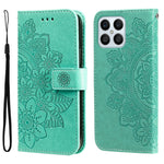 Custodia per telefono in pelle goffrata con fiori a 7 petali, For Huawei nova Y70 / Y70 Plus / Enjoy 50, For Huawei nova Y90 / Enjoy 50 Pro, For Honor X8 5G / X6, For OPPO A17