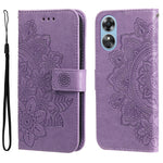 Custodia per telefono in pelle goffrata con fiori a 7 petali, For Huawei nova Y70 / Y70 Plus / Enjoy 50, For Huawei nova Y90 / Enjoy 50 Pro, For Honor X8 5G / X6, For OPPO A17