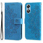 Custodia per telefono in pelle goffrata con fiori a 7 petali, For Huawei nova Y70 / Y70 Plus / Enjoy 50, For Huawei nova Y90 / Enjoy 50 Pro, For Honor X8 5G / X6, For OPPO A17