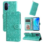 Custodia per telefono in pelle di girasole goffrata, For Huawei nova Y70 / Y70 Plus / Enjoy 50, For Huawei nova Y90 / Enjoy 50 Pro, For Honor X8 5G / X6, For OPPO A17