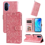 Custodia per telefono in pelle di girasole goffrata, For Huawei nova Y70 / Y70 Plus / Enjoy 50, For Huawei nova Y90 / Enjoy 50 Pro, For Honor X8 5G / X6, For OPPO A17