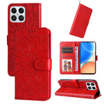 Custodia per telefono in pelle di girasole goffrata, For Huawei nova Y70 / Y70 Plus / Enjoy 50, For Huawei nova Y90 / Enjoy 50 Pro, For Honor X8 5G / X6, For OPPO A17