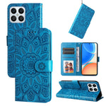 Custodia per telefono in pelle di girasole goffrata, For Huawei nova Y70 / Y70 Plus / Enjoy 50, For Huawei nova Y90 / Enjoy 50 Pro, For Honor X8 5G / X6, For OPPO A17