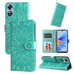 Custodia per telefono in pelle di girasole goffrata, For Huawei nova Y70 / Y70 Plus / Enjoy 50, For Huawei nova Y90 / Enjoy 50 Pro, For Honor X8 5G / X6, For OPPO A17