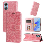 Custodia per telefono in pelle di girasole goffrata, For Huawei nova Y70 / Y70 Plus / Enjoy 50, For Huawei nova Y90 / Enjoy 50 Pro, For Honor X8 5G / X6, For OPPO A17