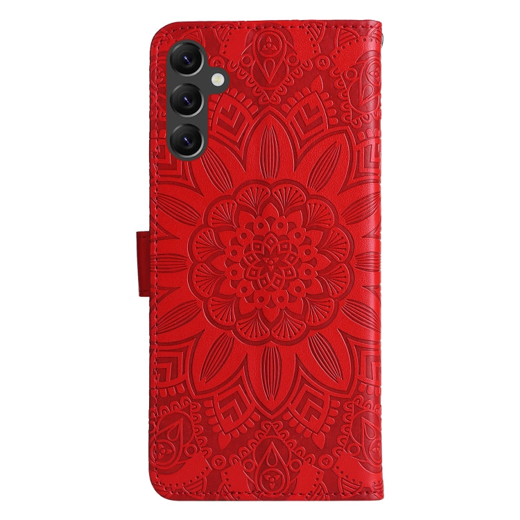 Custodia per telefono in pelle di girasole goffrata, For Samsung Galaxy A14 5G