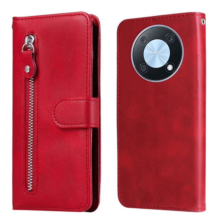 Custodia per telefono in pelle con cerniera in vitello, For Huawei nova Y70 / Y70 Plus/ Enjoy 50, For Huawei nova Y90 / Enjoy 50 Pro, For Honor X8 5G / X6, For Samsung Galaxy A14 5G