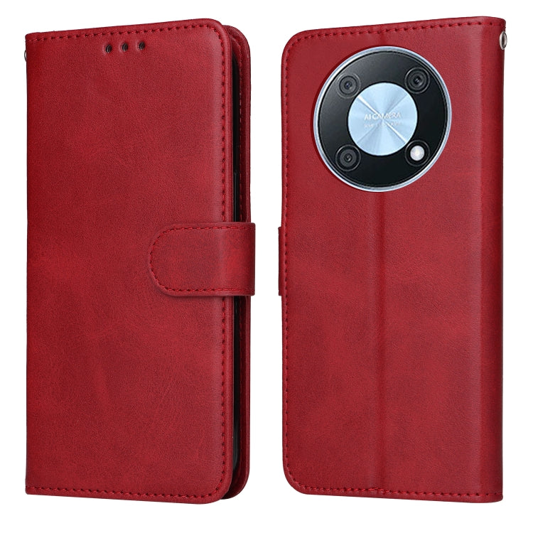 Custodia per telefono in pelle a conchiglia con struttura in vitello classico, For OPPO A17, For Samsung Galaxy A14 5G, For Huawei nova Y70 / Y70 Plus/Enjoy 50, For Huawei nova Y90 / Enjoy 50 Pro