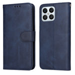 Custodia per telefono in pelle a conchiglia con struttura in vitello classico, For Honor X8 5G / X6