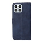 Custodia per telefono in pelle a conchiglia con struttura in vitello classico, For Honor X8 5G / X6