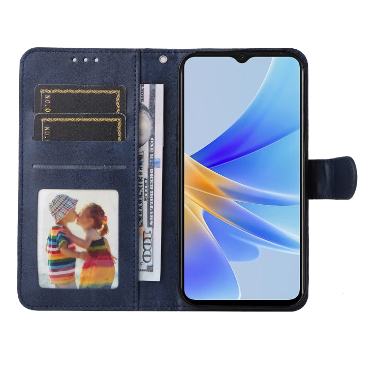 Custodia per telefono in pelle a conchiglia con struttura in vitello classico, For OPPO A17, For Samsung Galaxy A14 5G, For Huawei nova Y70 / Y70 Plus/Enjoy 50, For Huawei nova Y90 / Enjoy 50 Pro