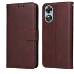 Custodia per telefono in pelle a conchiglia con struttura in vitello classico, For OPPO A17, For Samsung Galaxy A14 5G, For Huawei nova Y70 / Y70 Plus/Enjoy 50, For Huawei nova Y90 / Enjoy 50 Pro
