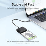 Adattatore SATA USB 3.0 Type-C per HDD 2,5/3,5 pollici