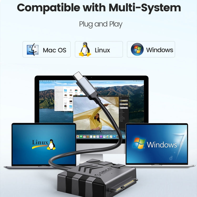 Adattatore SATA USB 3.0 Type-C per HDD 2,5/3,5 pollici