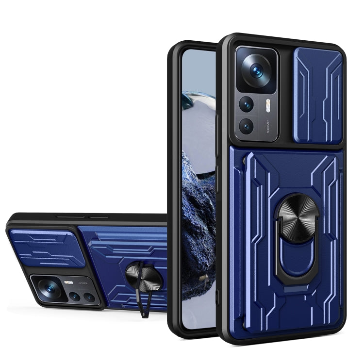 Custodia per telefono scorrevole Camshield TPU + PC con slot per schede, For Xiaomi 12T / 12T Pro / Redmi K50 Ultra