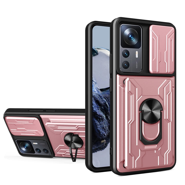 Custodia per telefono scorrevole Camshield TPU + PC con slot per schede, For Xiaomi 12T / 12T Pro / Redmi K50 Ultra