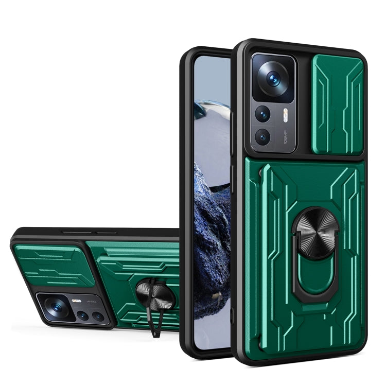 Custodia per telefono scorrevole Camshield TPU + PC con slot per schede, For Xiaomi 12T / 12T Pro / Redmi K50 Ultra