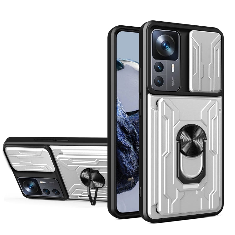 Custodia per telefono scorrevole Camshield TPU + PC con slot per schede, For Xiaomi 12T / 12T Pro / Redmi K50 Ultra