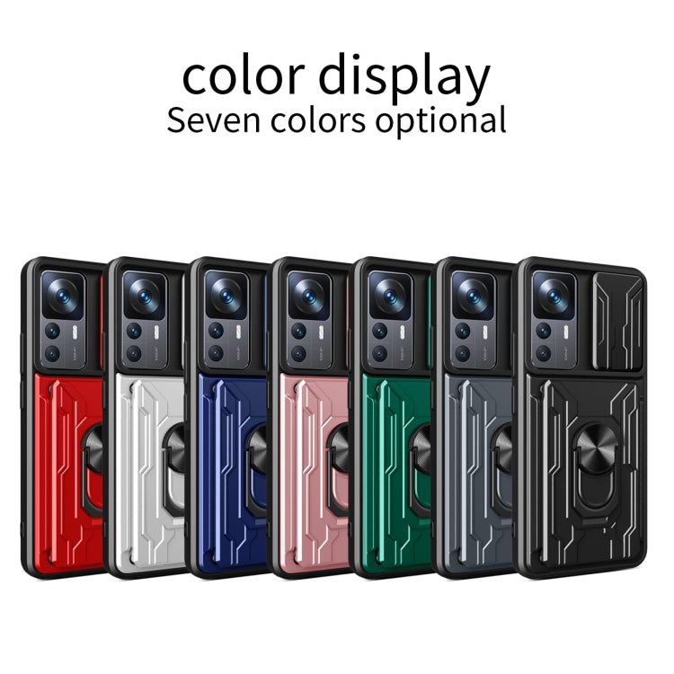 Custodia per telefono scorrevole Camshield TPU + PC con slot per schede, For Xiaomi 12T / 12T Pro / Redmi K50 Ultra