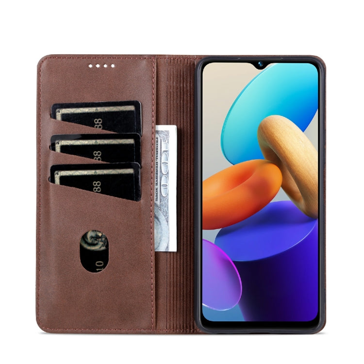 Custodia per telefono in pelle con texture di vitello magnetica, For vivo Y22/Y22s/Y35 4G