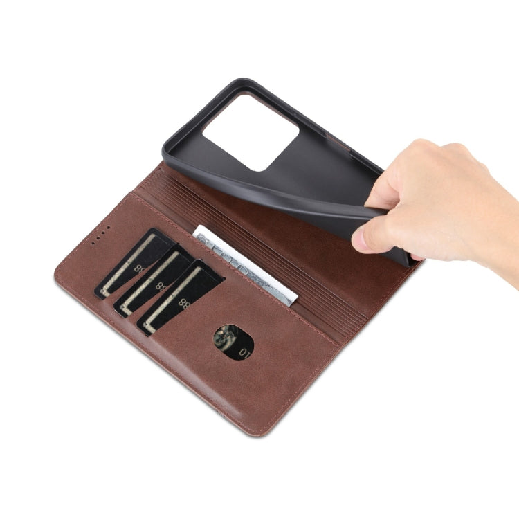 Custodia per telefono in pelle con texture di vitello magnetica, For vivo Y22/Y22s/Y35 4G