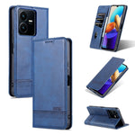 Custodia per telefono in pelle con texture di vitello magnetica, For vivo Y22/Y22s/Y35 4G
