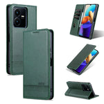 Custodia per telefono in pelle con texture di vitello magnetica, For vivo Y22/Y22s/Y35 4G
