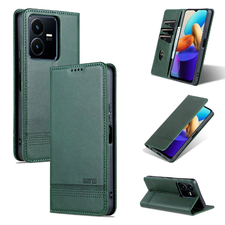 Custodia per telefono in pelle con texture di vitello magnetica, For vivo Y22/Y22s/Y35 4G