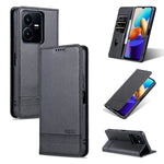 Custodia per telefono in pelle con texture di vitello magnetica, For vivo Y22/Y22s/Y35 4G