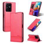 Custodia per telefono in pelle con texture di vitello magnetica, For vivo Y22/Y22s/Y35 4G