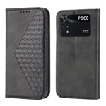 Custodia per telefono in pelle con chiusura magnetica a griglia cubica in vitello, For Xiaomi Redmi Note 10 4G/Note 10S 4G/Poco M5s 4G/Redmi Note 11SE India, For Xiaomi Redmi Note 10 4G/Note 10S 4G, For Xiaomi Redmi Note 10 Pro                         ...