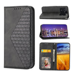 Custodia per telefono in pelle con chiusura magnetica a griglia cubica in vitello, For Xiaomi Redmi Note 10 4G/Note 10S 4G/Poco M5s 4G/Redmi Note 11SE India, For Xiaomi Redmi Note 10 4G/Note 10S 4G, For Xiaomi Redmi Note 10 Pro                         ...