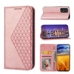Custodia per telefono in pelle con chiusura magnetica a griglia cubica in vitello, For Samsung Galaxy A23 4G/5G/M13 4G/F23/M23 5G, For Samsung Galaxy A33 5G, For Samsung Galaxy A23e/A23S/A23 5G/A22e, For Samsung Galaxy A14 5G