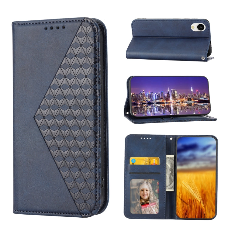 Custodia per telefono in pelle con chiusura magnetica a griglia cubica in vitello, For Samsung Galaxy A23 4G/5G/M13 4G/F23/M23 5G, For Samsung Galaxy A33 5G, For Samsung Galaxy A23e/A23S/A23 5G/A22e, For Samsung Galaxy A14 5G
