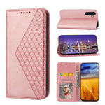Custodia per telefono in pelle con chiusura magnetica a griglia cubica in vitello, For Samsung Galaxy A23 4G/5G/M13 4G/F23/M23 5G, For Samsung Galaxy A33 5G, For Samsung Galaxy A23e/A23S/A23 5G/A22e, For Samsung Galaxy A14 5G