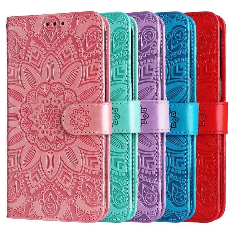 Custodia per telefono in pelle di girasole goffrata, For Samsung Galaxy S23 5G, For Samsung Galaxy S23+ 5G, For Samsung Galaxy S23 Ultra 5G