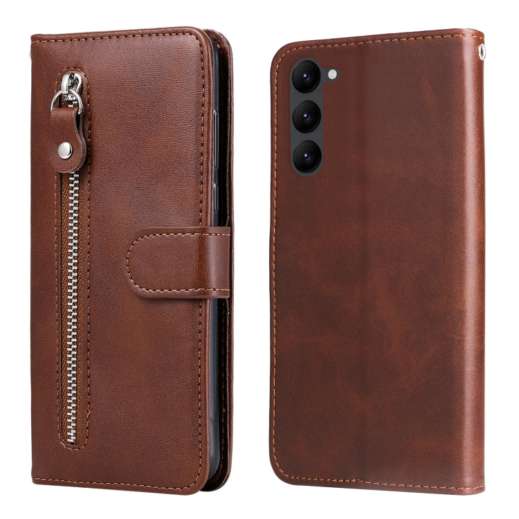 Custodia per telefono in pelle con cerniera in vitello, For Samsung Galaxy S23 5G, For Samsung Galaxy S23+ 5G, For Samsung Galaxy S23 Ultra 5G